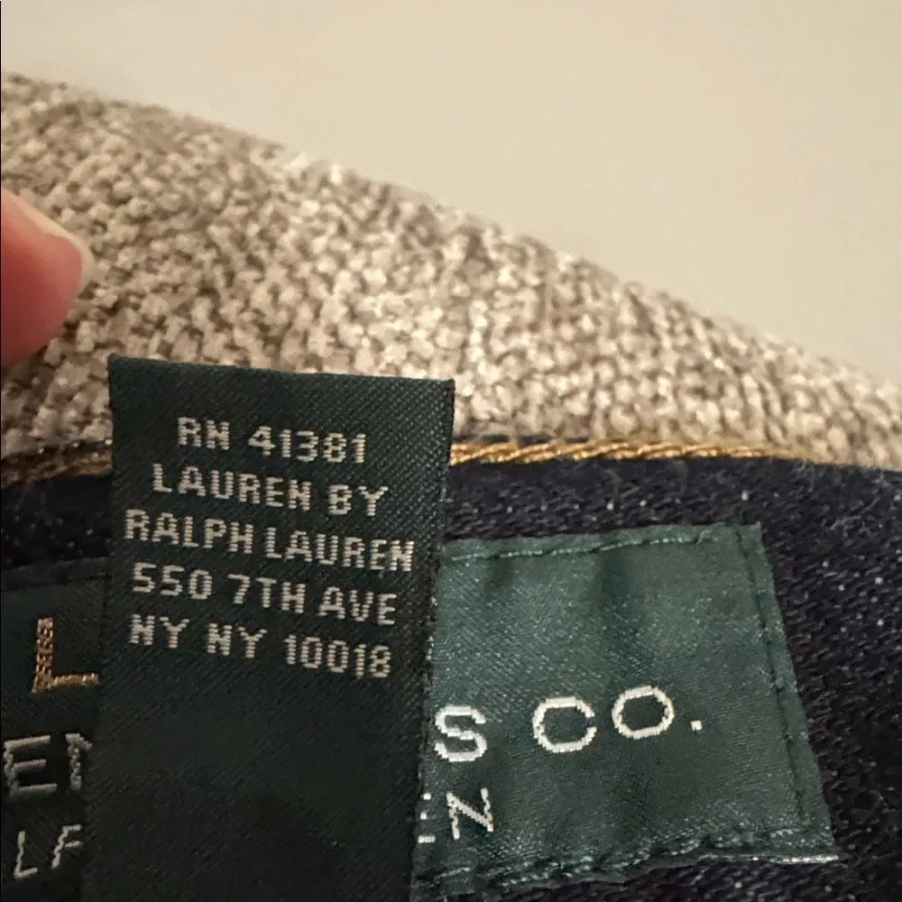 LRL Lauren Jeans CO. Ralph Lauren Dark Wash Blue Denim Skirt Women’s Size 14 EUC